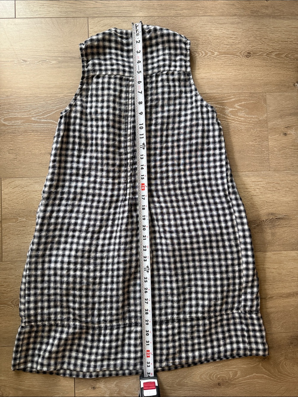 Quince Black & White Linen Gingham Dress - Picture 7 of 7